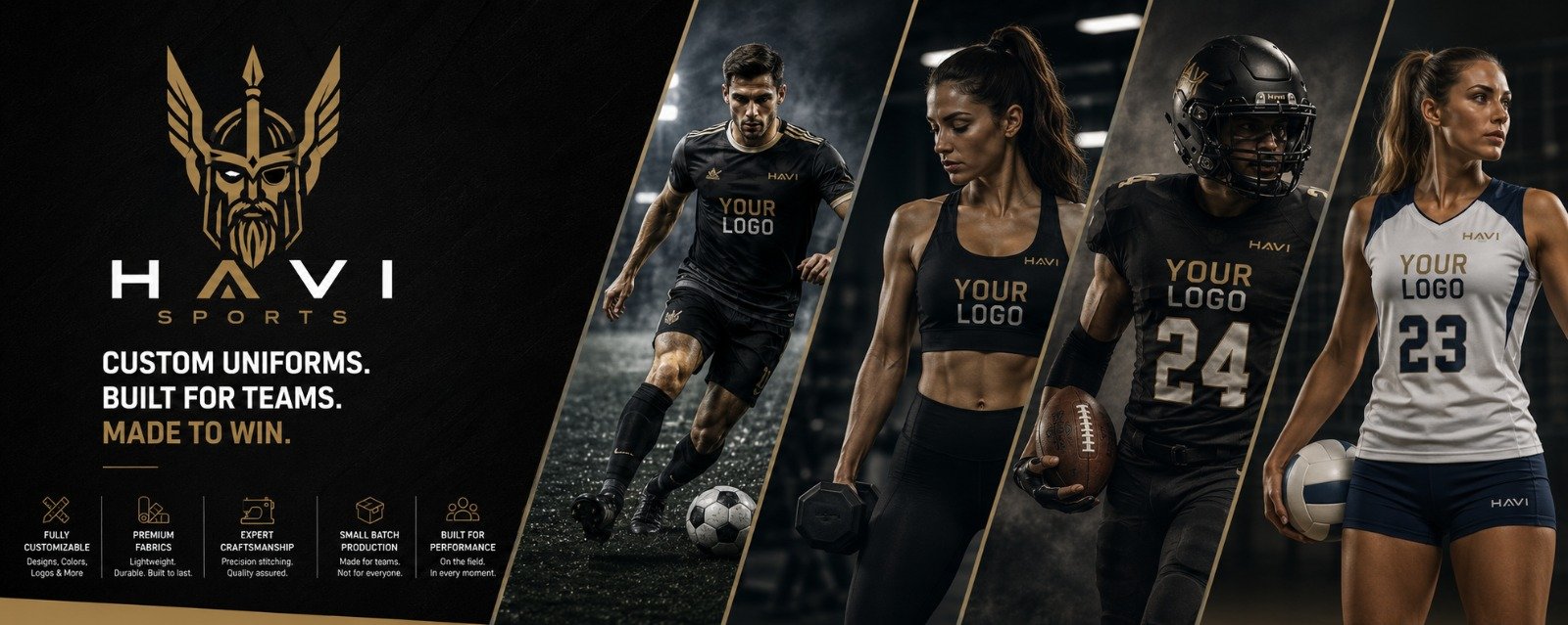 Athletes wearing Havi Sports custom uniforms